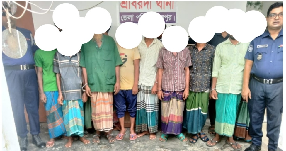 শ্রীবরদীর ঝগড়ারচরে পুলিশের অভিযানে জুয়ার আসর থেকে ১৬ জুয়ারী গ্রেফতার