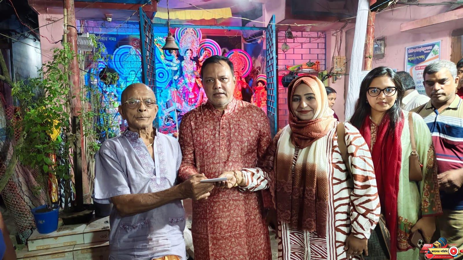 শ্রীবরদীতে হিন্দু সম্প্রদায়ের সাথে সাবেক এমপি রুবেলের শারদীয় দুর্গাপূজার শুভেচ্ছা বিনিময়